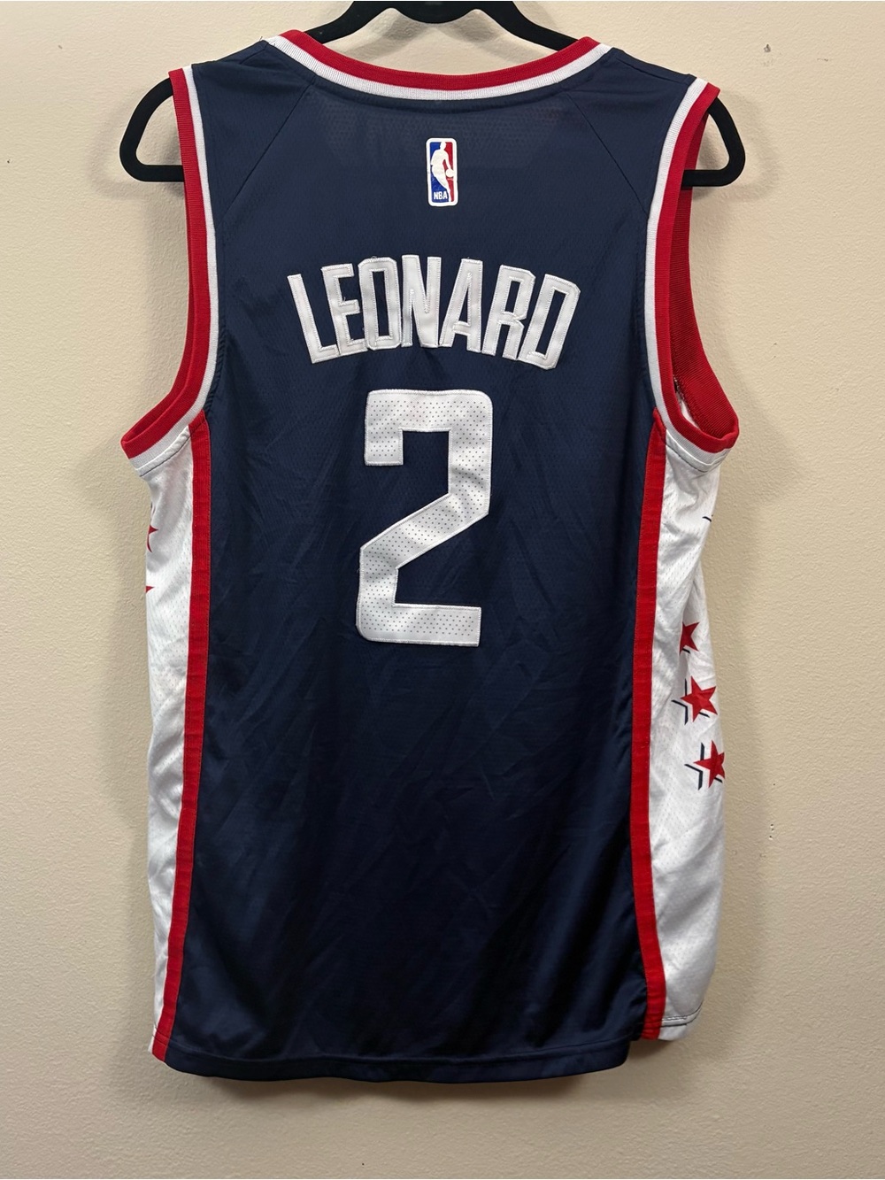 Nike LA Los Angeles Clippers Kawhi Leonard Swingman Jersey #2 Blue White Size 48